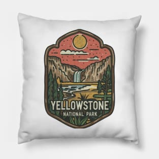 Yellowstone National Park Badge Pillow