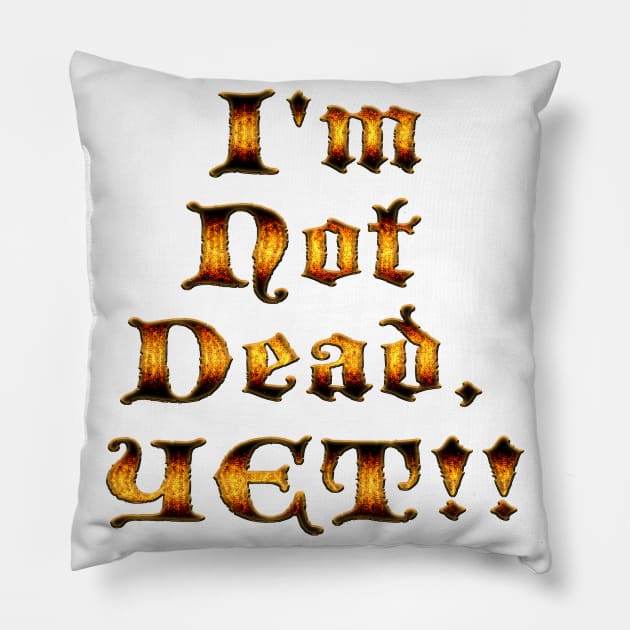 I'm not dead, yet!! Pillow by Edward L. Anderson 