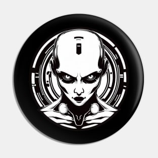 Awesome Cyberpunk Android | Femal Cyborg Pin