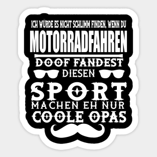 Motorrad Oma Rente Frau Biker Tour Spruch - Motorrad - Sticker