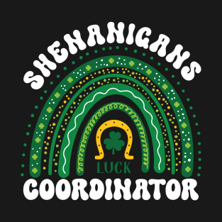 Shenanigans Coordinator Funny St Patricks Day Rainbow T-Shirt