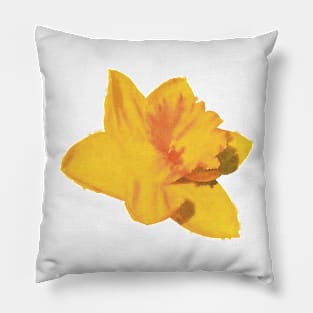 Yellow Daffodil Flower Tilted Pillow