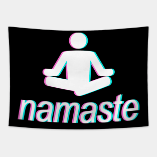 Namaste Yoga Stick Man Tapestry