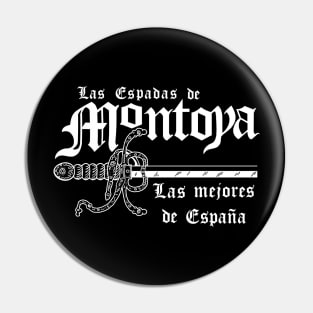 Montoya Sword Company (white on dark) Pin