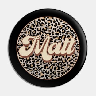 Classic Music Matt Personalized Name Circle Birthday Pin