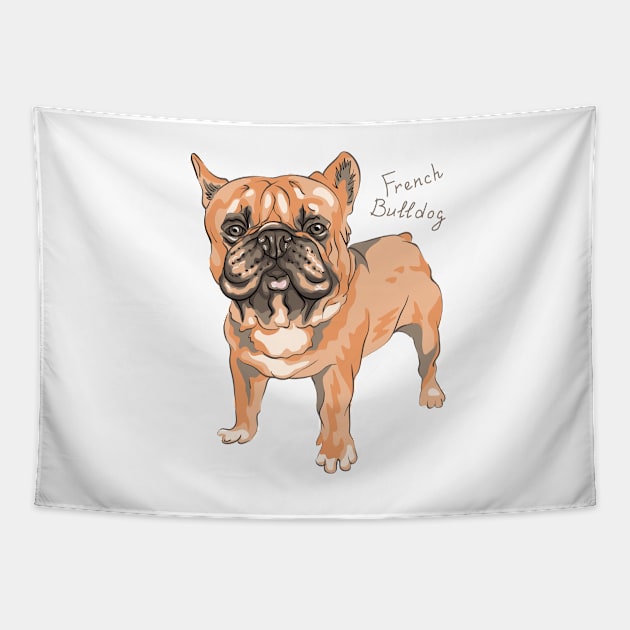 French Bulldog Tapestry by kavalenkava