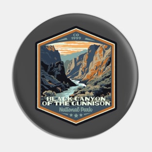 Black Canyon of the Gunnison National Park Vintage WPA Style National Parks Art Pin