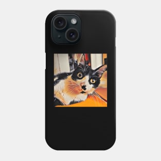 SCARED CAT FUNNY Phone Case