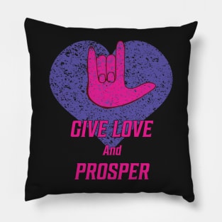 Retro 60's Sci Fi Give Love And Prosper Pillow