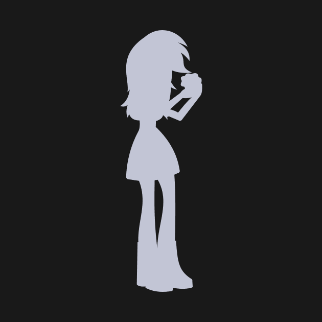 Derpy Hooves Equestria Girls Silhouette by Wissle