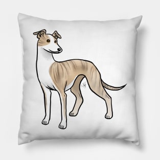 Dog - Whippet - Brindle and White Pillow