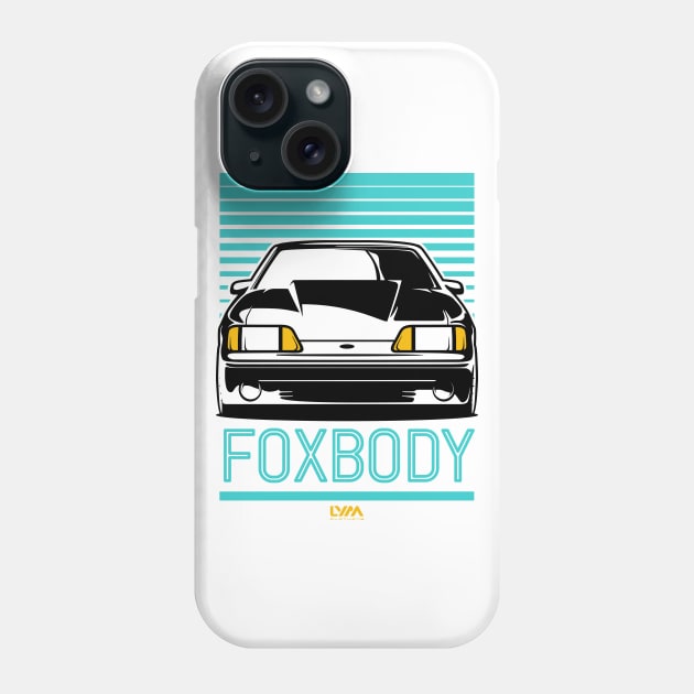 Foxbody Ford Mustang GT Retro Phone Case by LYM Clothing