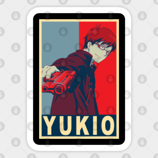 yukio poster blue exorcist sticker teepublic