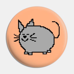 Pixelart White Socks Cat Pin
