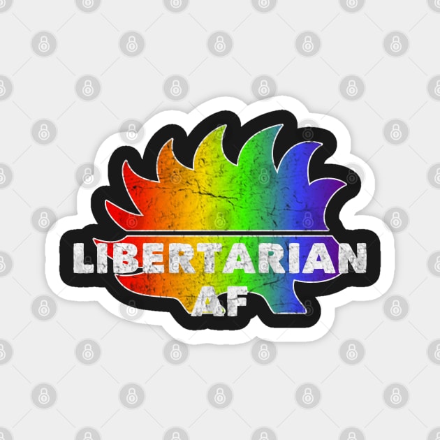 Libertarian AF Distressed Gay Pride LGBT Vote 2020 President Magnet by markz66