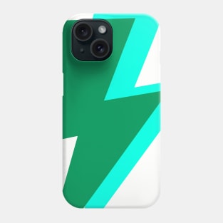 Green and Turquoise Lightning Phone Case
