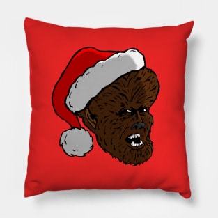 a wolfy christmas Pillow