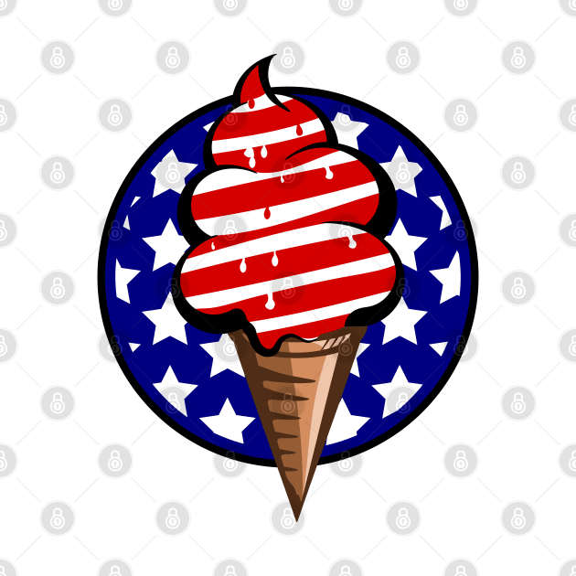 Stars and stripes USA Ice Cream by mailboxdisco