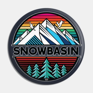 Retro Snowbasin Ski Pin