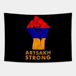 Vintage Artsakh Strong Defend Protect Republic Armenia Flag Tapestry