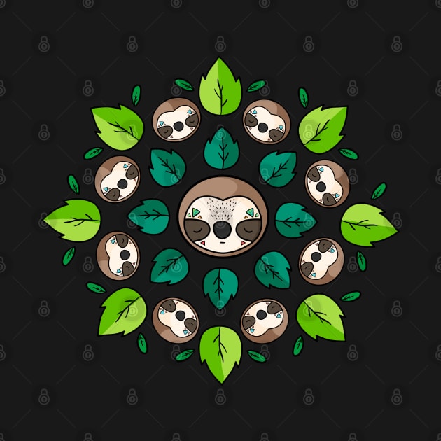 Mandala Sloth by lunaticpark