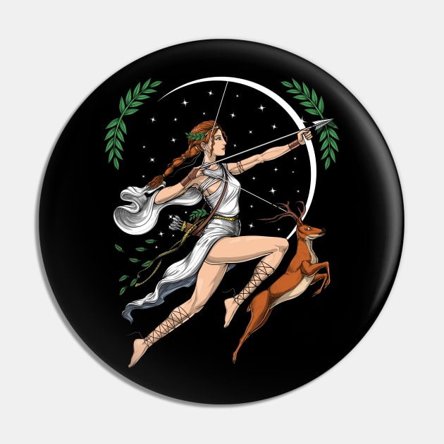 Artemis Goddess of Hunting Enamel Pin Greek Mythology Collection Book Pin  Badge Feminist Pin Literature Gift Dark Academia 