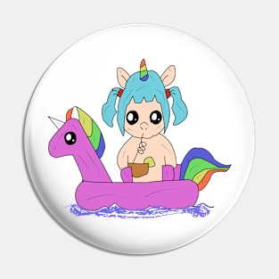 Unicorn in a summer mood Pin