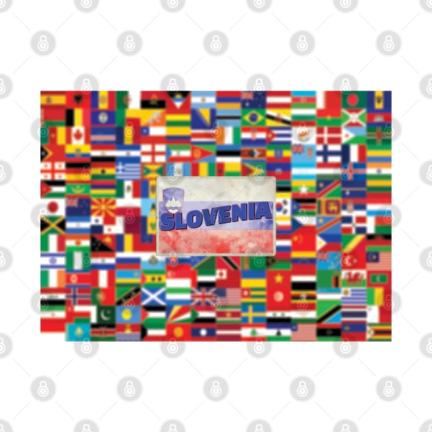 Slovenia Vintage style retro souvenir by DesignerPropo