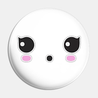 Kawaii curious face Pin