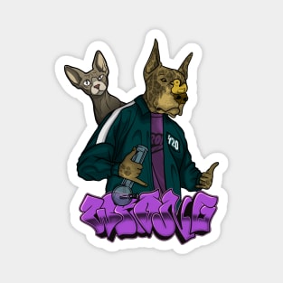 Crazy Dog with Duck Nose Magnet