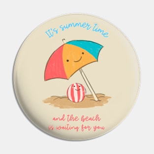 Fun At The Beach Summertime Pin