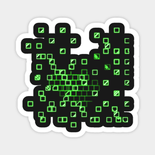 Neon Green Cubes Magnet