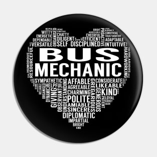 Bus Mechanic Heart Pin