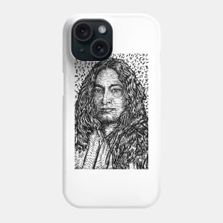 PARAMAHANSA YOGANANDA ink portrait .1 Phone Case