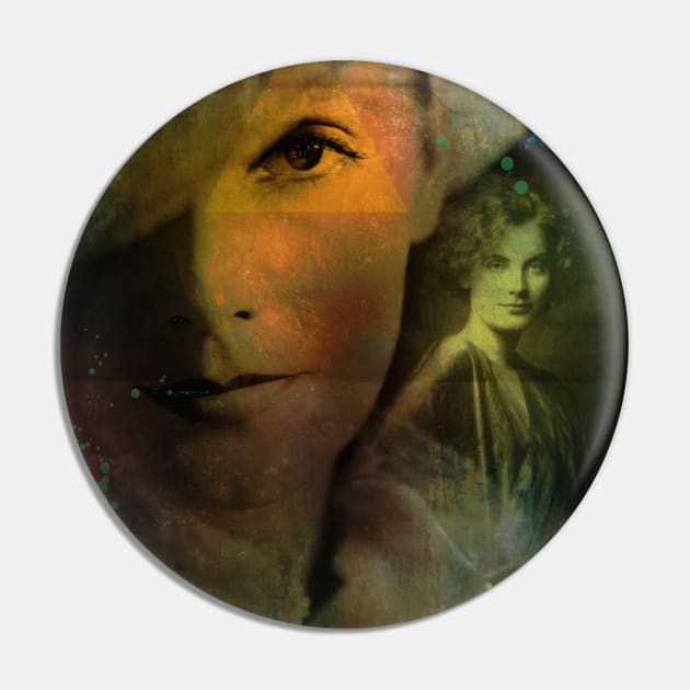 Collage Art Greta Garbo Pin by Floral Your Life!