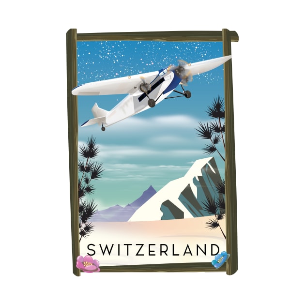 Switzerland travel poster by nickemporium1