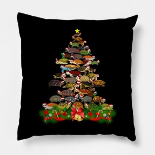 Christmas Tree Crazy Turtle Pillow