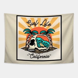 Surf Life California Surfing Tapestry