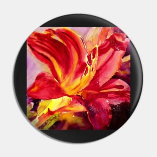 Red Day Lily Pin