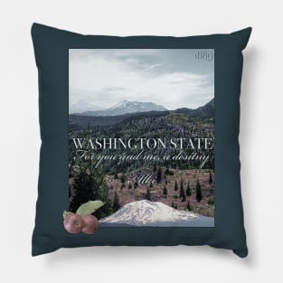 Washington State Poster Art Pillow