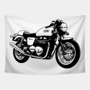 Thruxton 900 Cafe Racer Sketch Art Tapestry