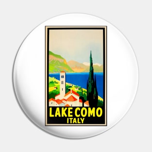 Lake Como Italy Vintage Travel Pin