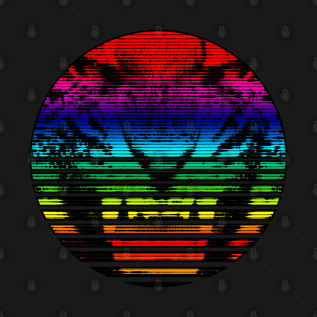 Rainbow Retro Sun by PoizonBrand