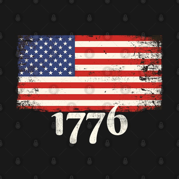 Vintage USA 1776 - American Flag by Ide-artt