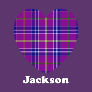 The JACKSON Family Tartan 'Love Heart' Design T-Shirt