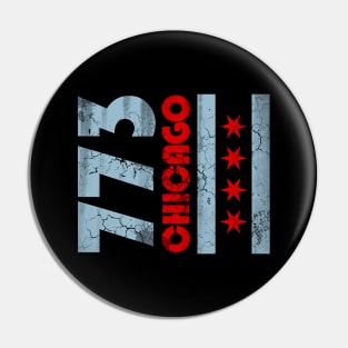 773 Chicago Flag Vintage Fade Pin