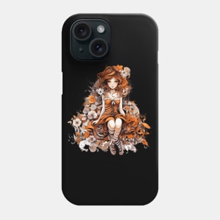 Girl in the flowers Phone Case