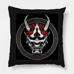Demon Mask Samurai Japan Pillow