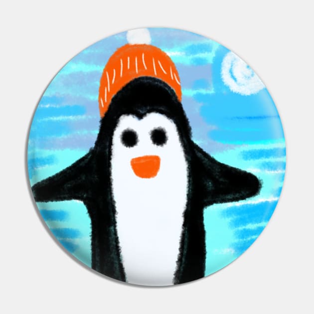 blue snow black penguin design Pin by Artistic_st