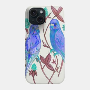 Blue budgies Phone Case